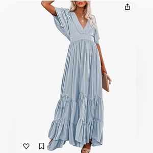 Summer V-neck Boho Dress